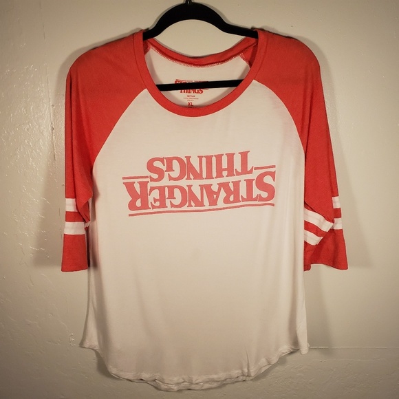stranger things baseball tee